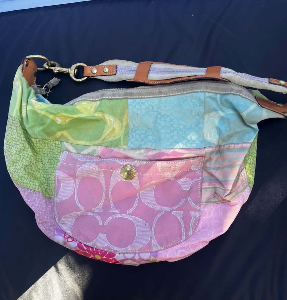 Coach Vintage Soho Hampton beige suede flap hobo bag 7472 & Coach Brand Dust Bag